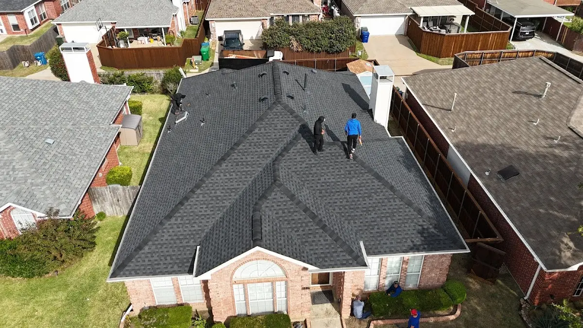 Slate & Tile Roof Repair work in progress on a Ridgefield Park village property